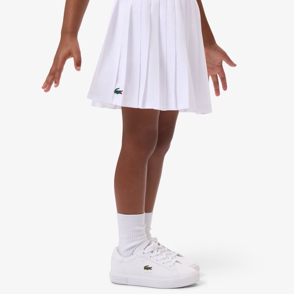 Lacoste Kids White Pleated Skirt Size 3T